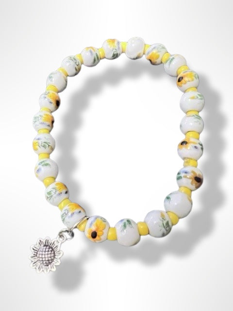 Sunflower Bliss Bracelet (DBS105) - MADE TO ORDER