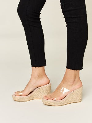 Clear Espadrille Platform Sandle (Sizes 6-10)