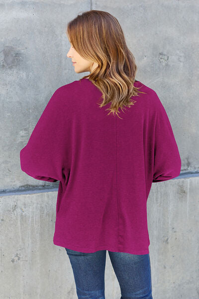 Double Take Round Neck Long Sleeve T-Shirt