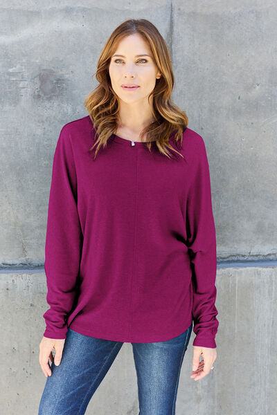 Double Take Round Neck Long Sleeve T-Shirt