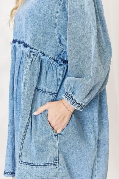 HEYSON Denim Babydoll Dress