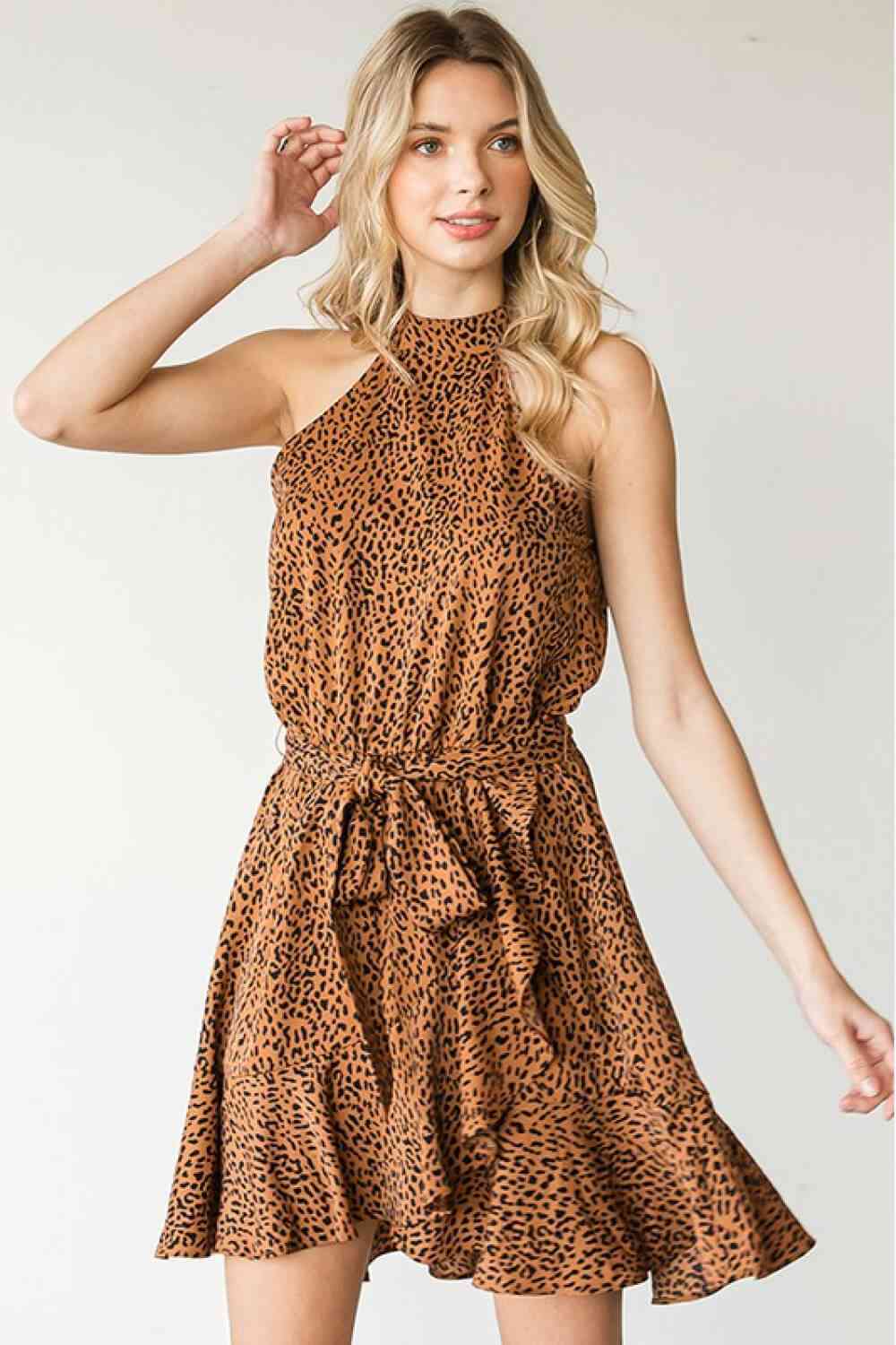 Flowy, Leopard Dress - This can be worn all year long!