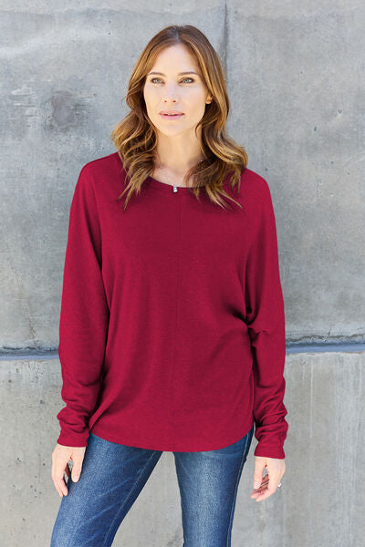 Double Take Round Neck Long Sleeve T-Shirt