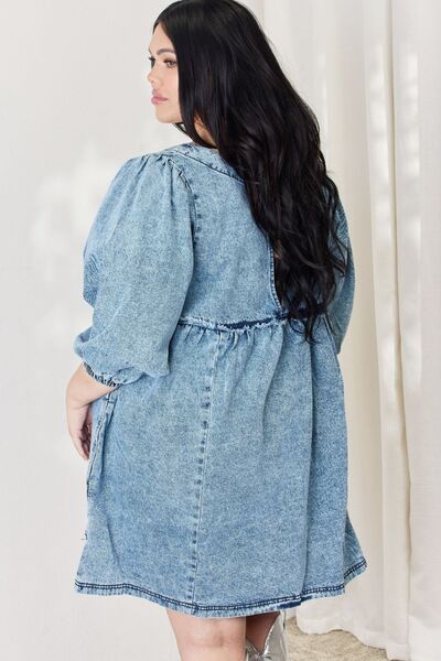 HEYSON Denim Babydoll Dress