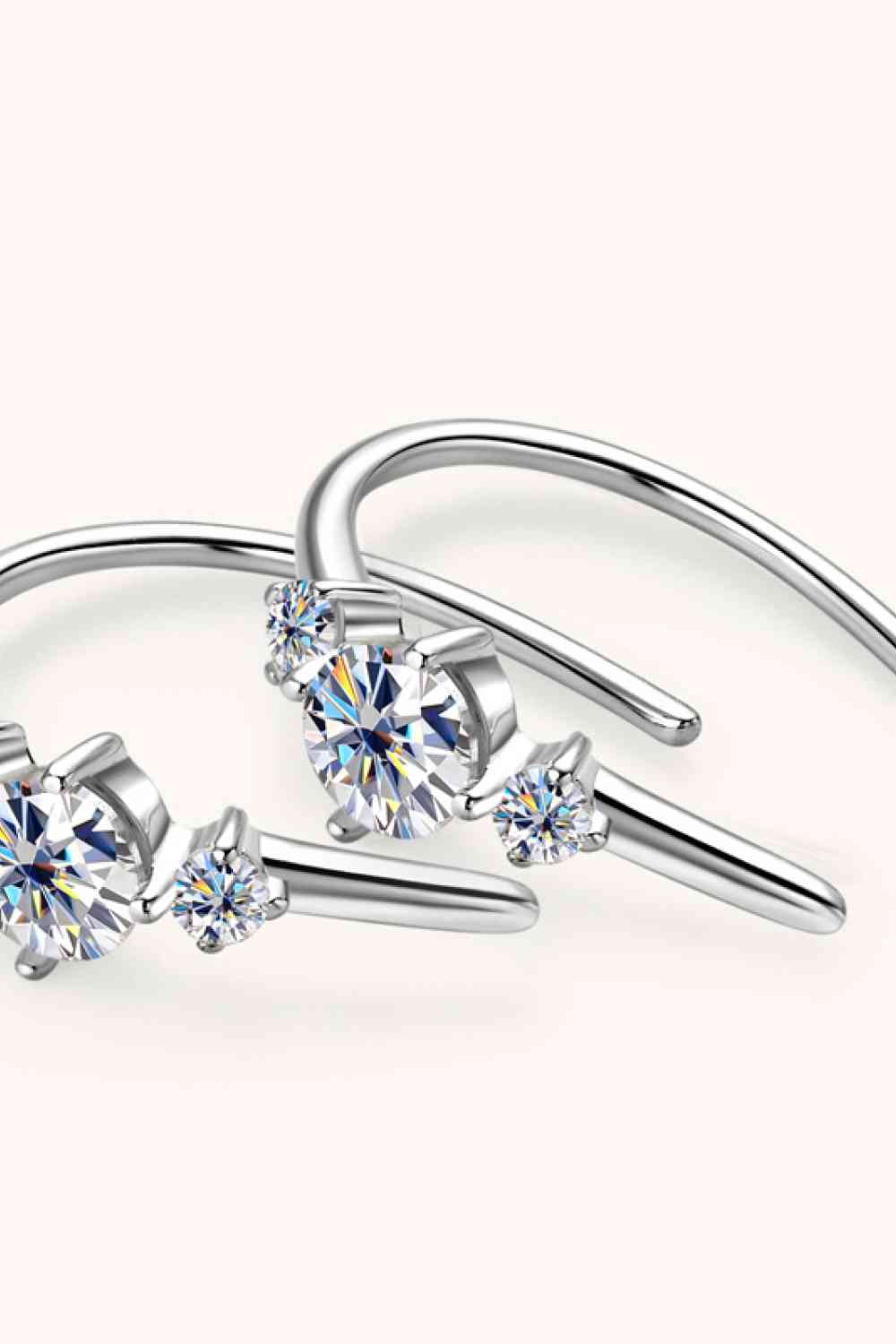 Moissanite Sterling Silver Earrings