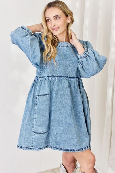 HEYSON Denim Babydoll Dress