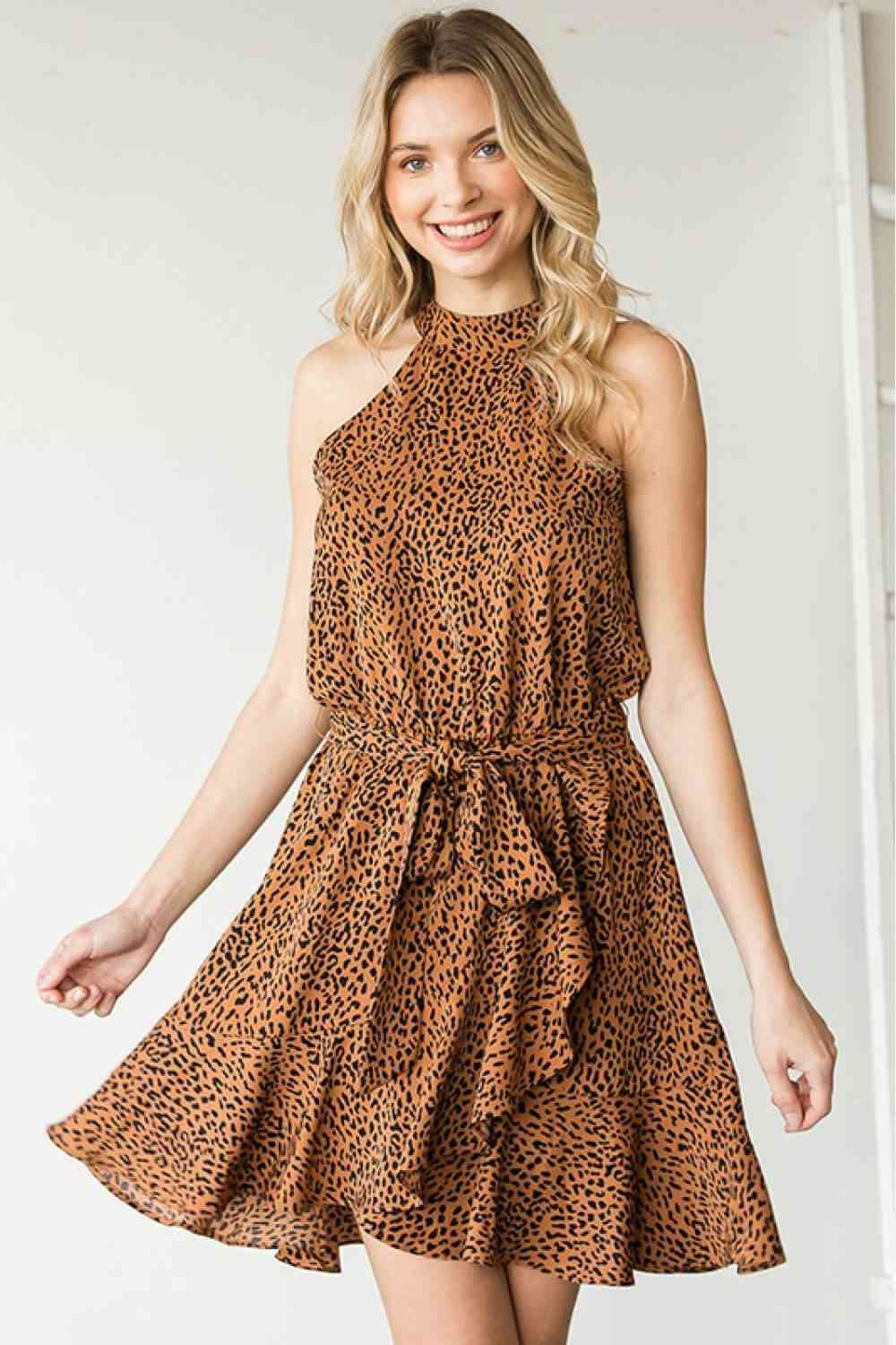 Flowy, Leopard Dress - This can be worn all year long!