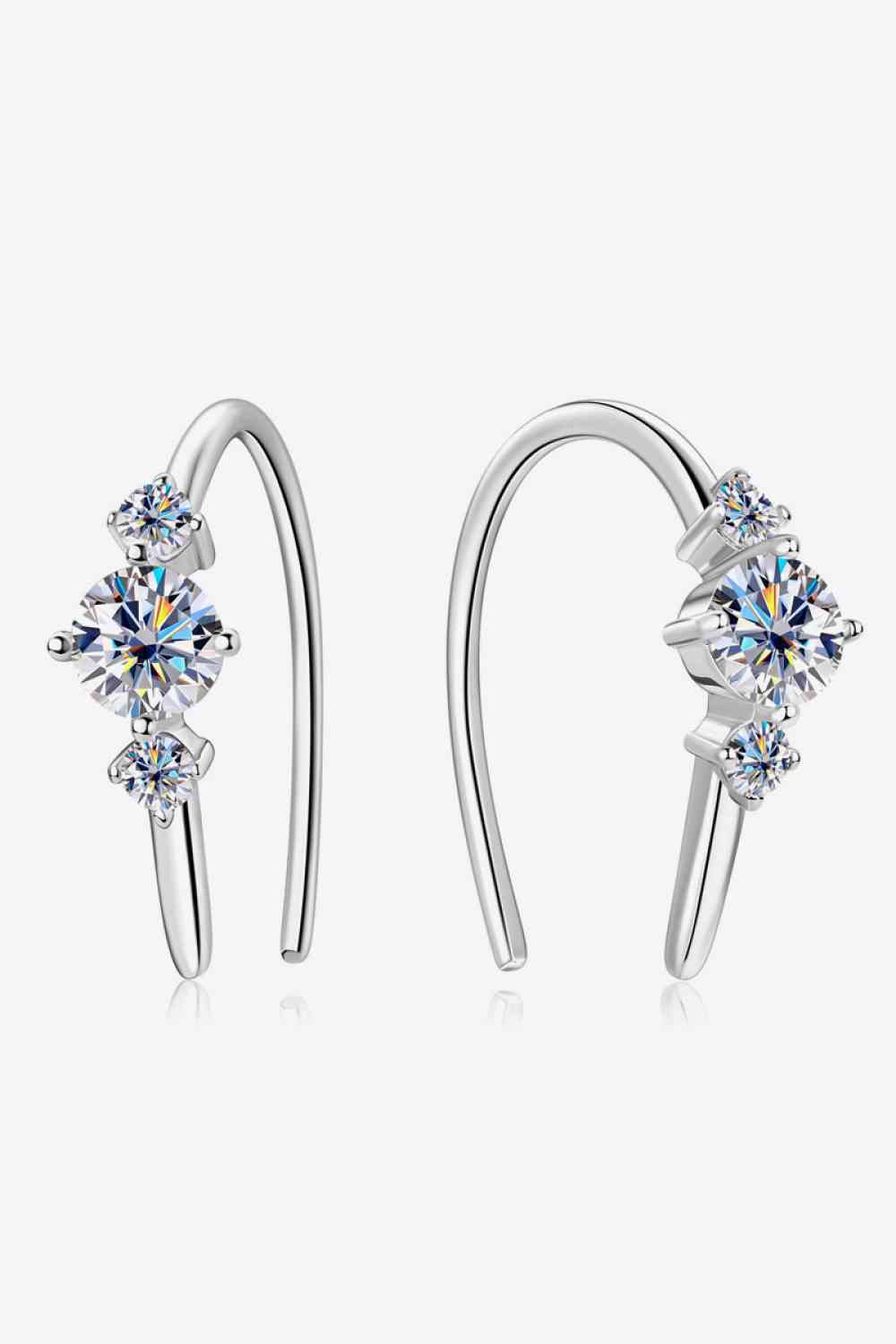 Moissanite Sterling Silver Earrings